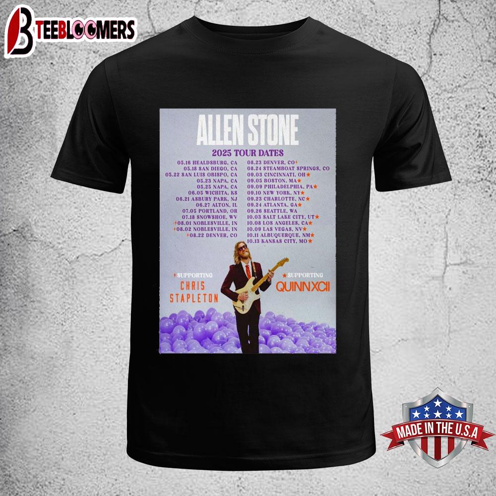 Allen Stone 2025 Tour Dates Unisex T-Shirt