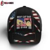 American Flag Best Cat Dad Ever Baseball Cap Gift For Adults