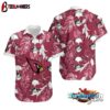 Arizona Cardinals Coconut Leaves And Skulls Hawaiian Shirt