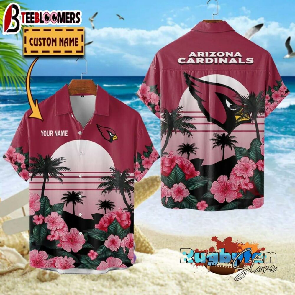 Arizona Cardinals Custom Name Hawaiian Shirt