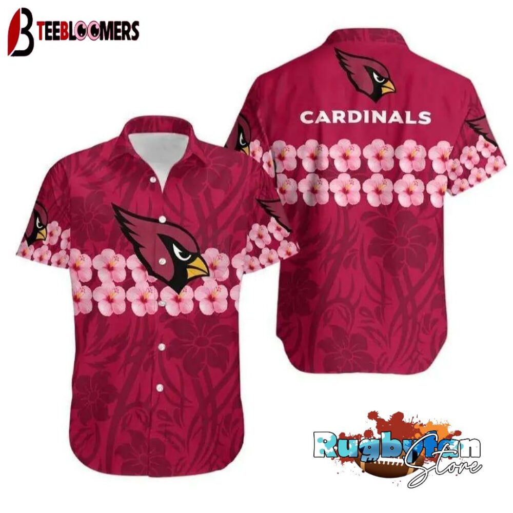 Arizona Cardinals Flower Hawaiian Shirt