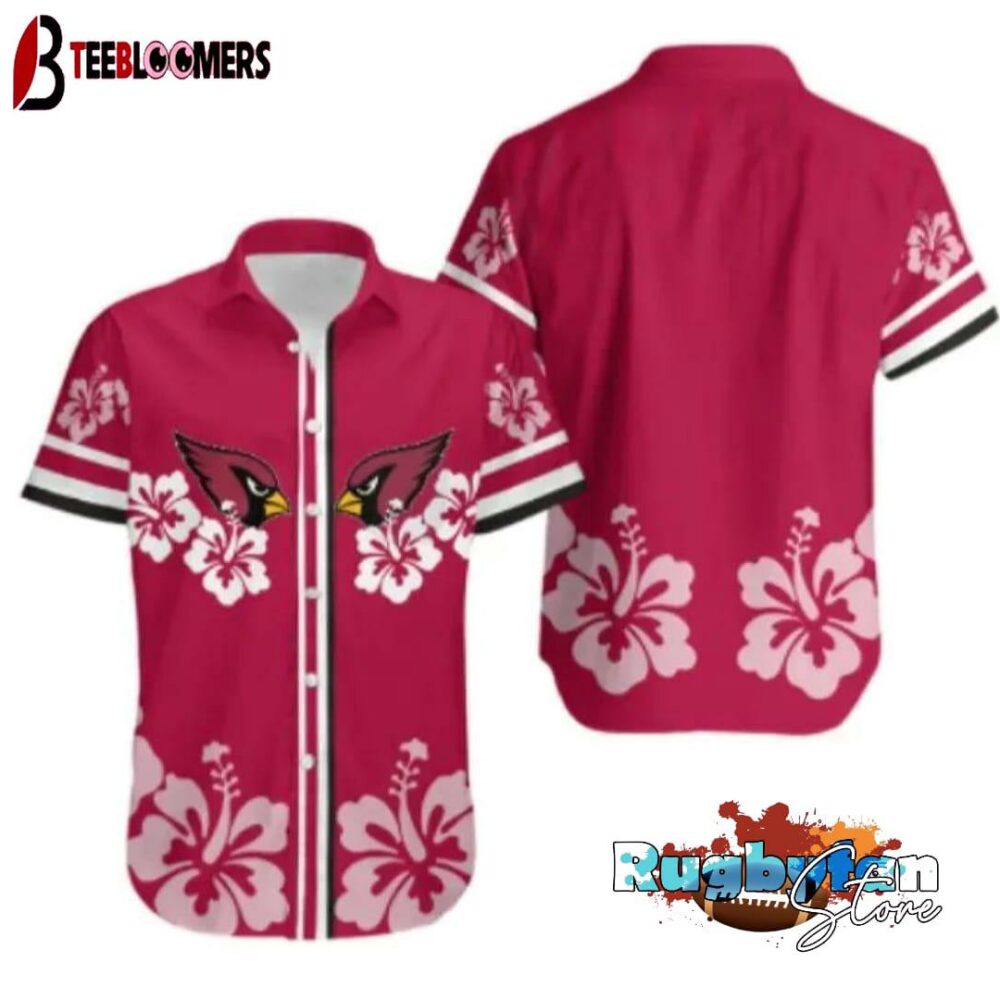 Arizona Cardinals Hibiscus Flower Hawaiian Shirt