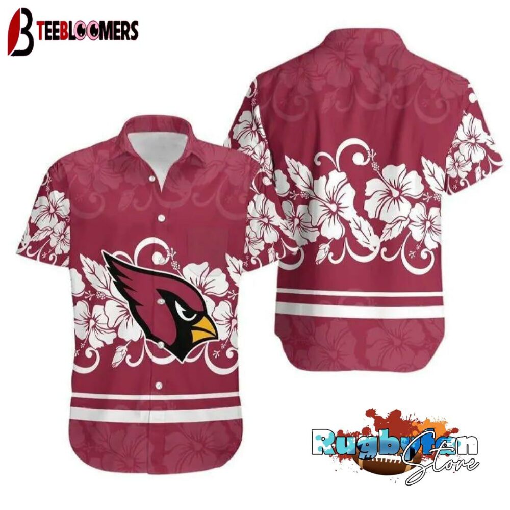 Arizona Cardinals Hibiscus Flowers NFL Hawaiian Shirt