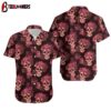 Arizona Cardinals Mystery Skull And Flower Hawaiian Shirt