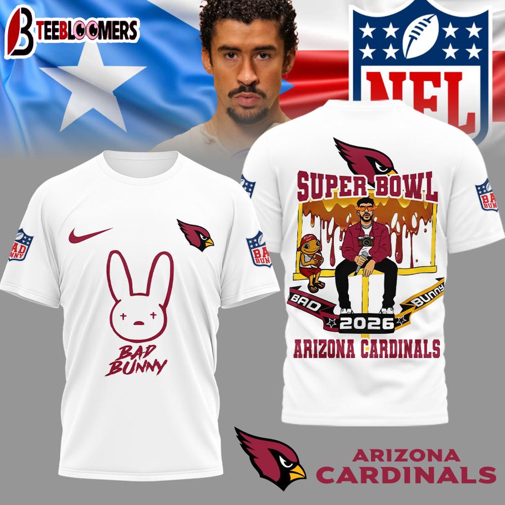 Arizona Cardinals NFL Bad Bunny Super Bowl 3D Shirt