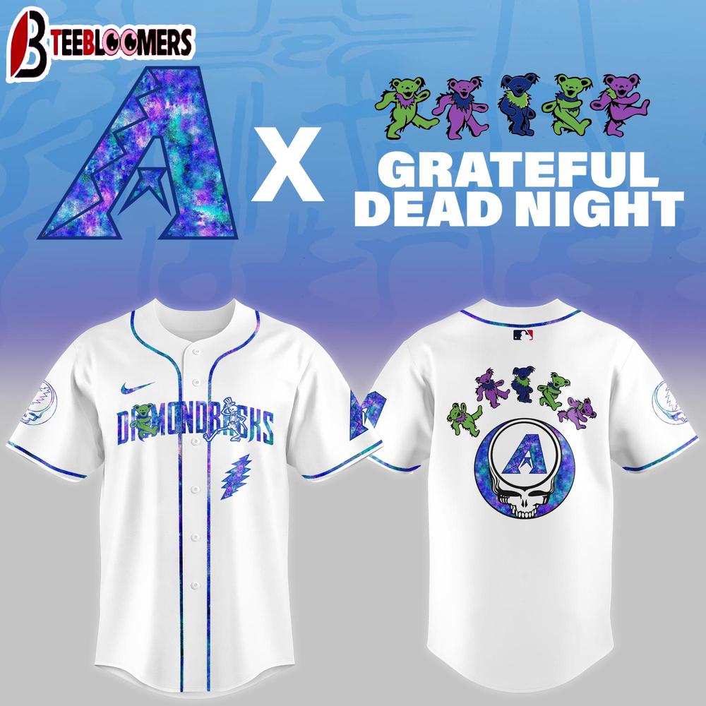 Arizona Diamondbacks MLB x Grateful Dead Night Baseball Jersey Shirt