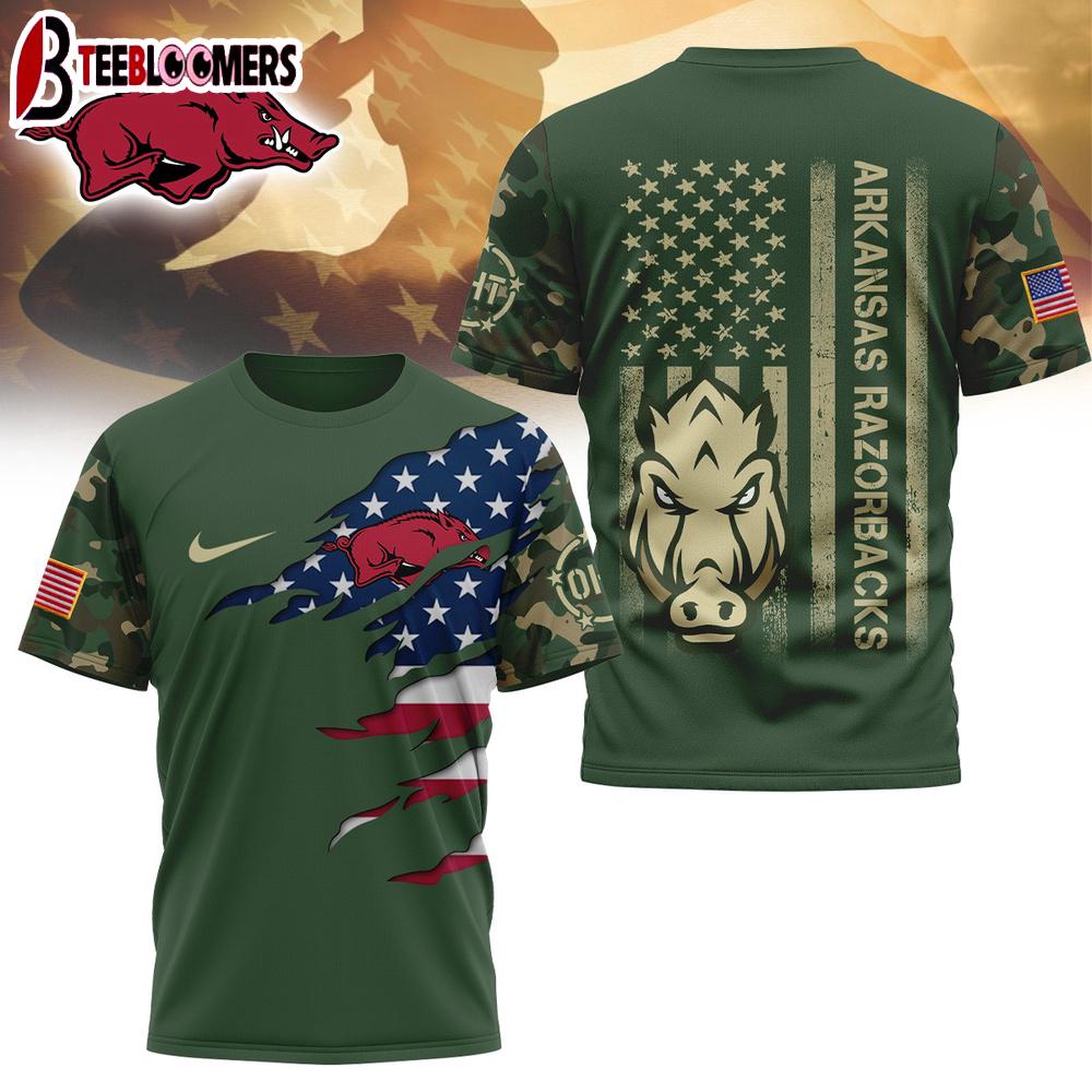 Arkansas Razorbacks NCAA Veteran 3D Shirt For Fans