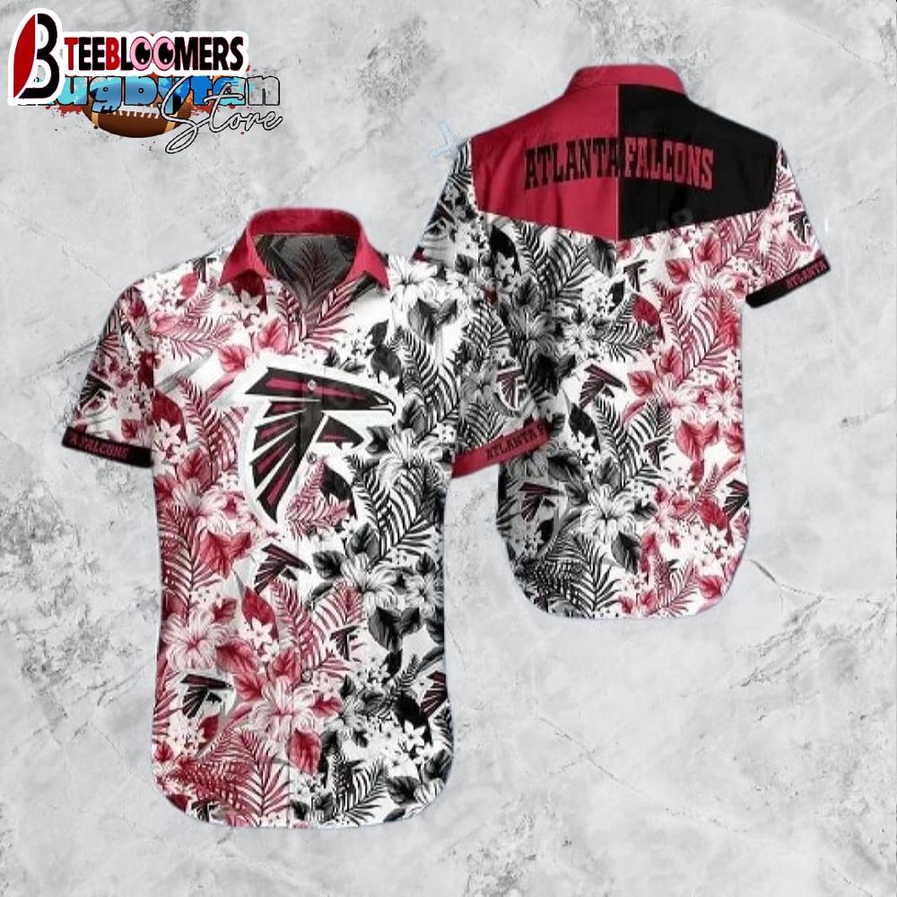 Atlanta Falcons NFL Beach Shirt Graphic Floral Pattern Print This Summer Hawaiian Shirt