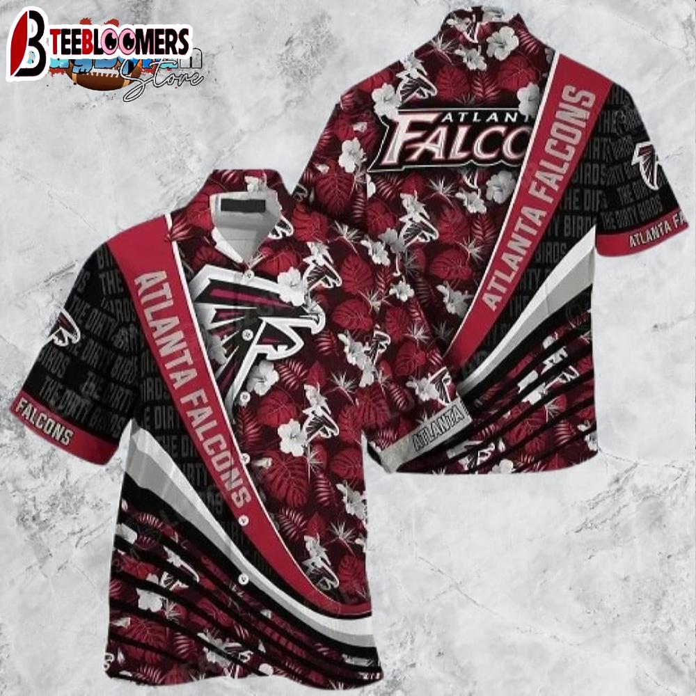 Atlanta Falcons NFL Football With Tropical Flower Pattern Hawaiian Shirt For Fans
