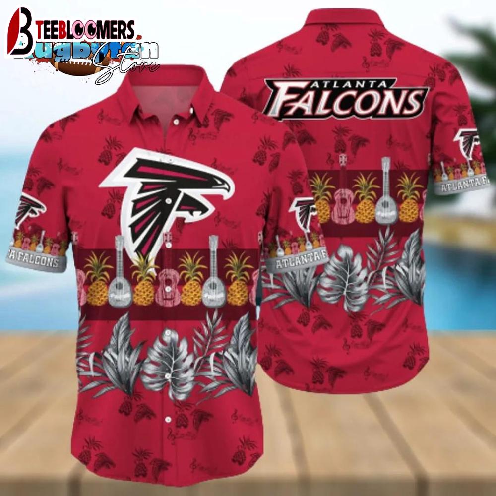 Atlanta Falcons NFL Guitar Summer Pattern Hawaiian Shirt