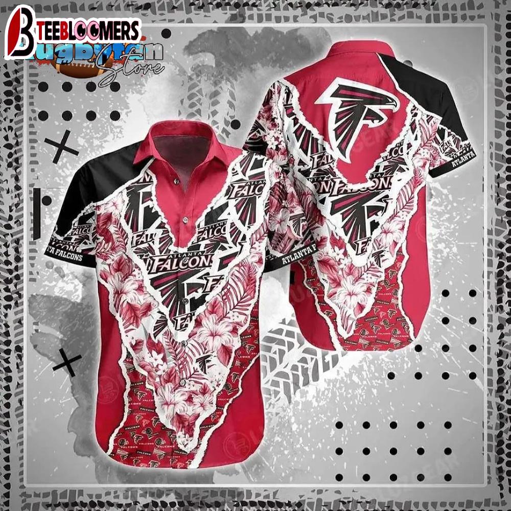 Atlanta Falcons Nfl Hawaii Shirt Graphic Floral Pattern This Summer Hawaiian Shirt Best Fans