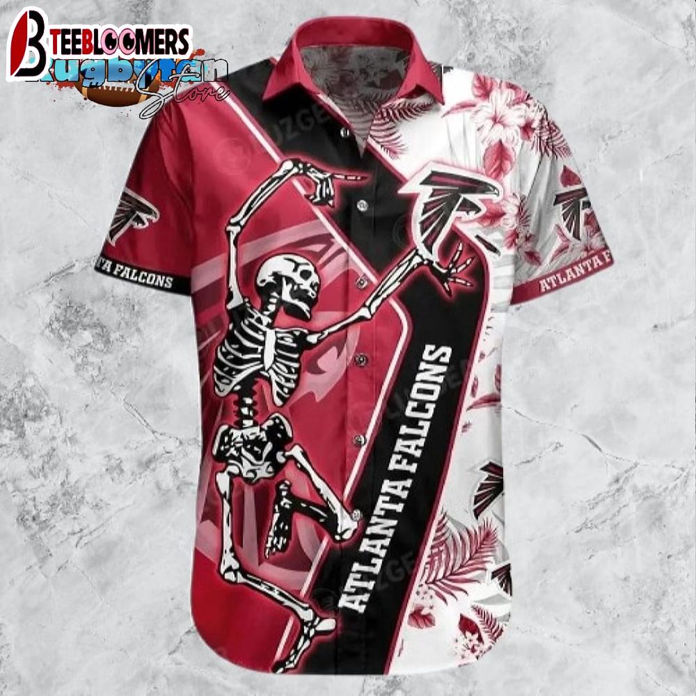 Atlanta Falcons NFL Hawaiian Shirt Sekeleton Design Hot Trending Short Styles
