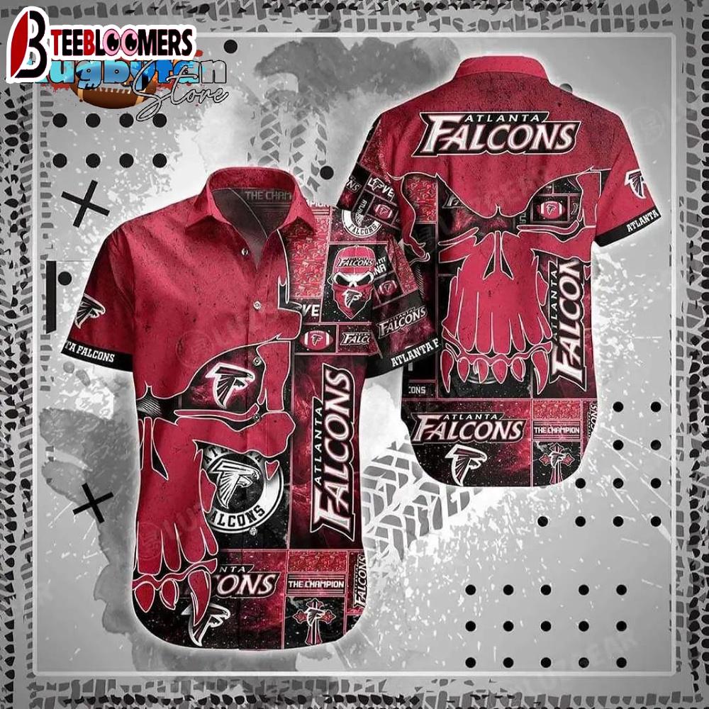 Atlanta Falcons NFL Hawaiian Shirt Skull Printed 3D New Trend Summer For Best Fans