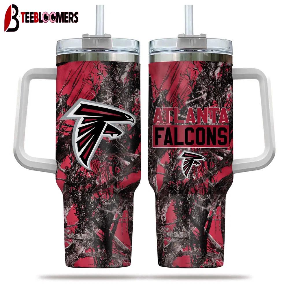 Atlanta Falcons NFL Hunting Tumbler 40Oz Handle
