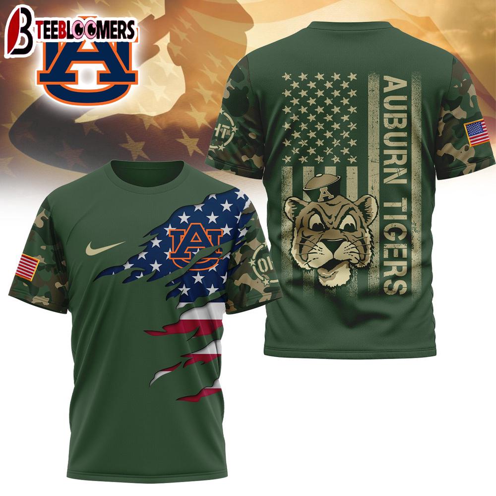 Auburn Tigers NCAA Veteran 3D Shirt For Fans