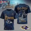 Baltimore Ravens NFL Harry Potter 25 Years Of Magic 3D T-Shirt For Fans
