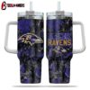 Baltimore Ravens NFL Hunting Tumbler 40Oz Handle