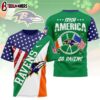 Baltimore Ravens NFL Irish America 3D T-Shirt For Fans