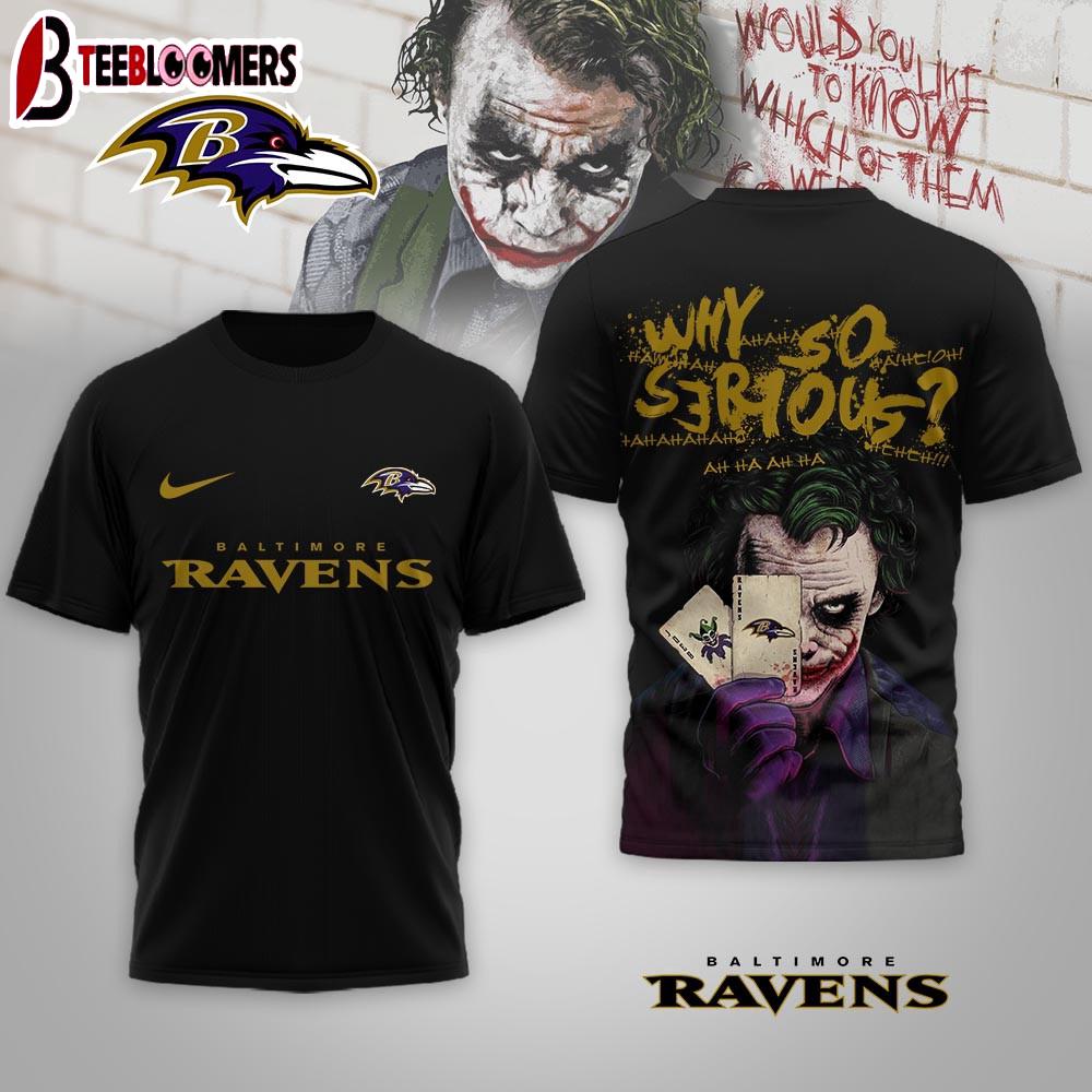 Baltimore Ravens NFL Joker Why So Serious 3D T-Shirt For Fans