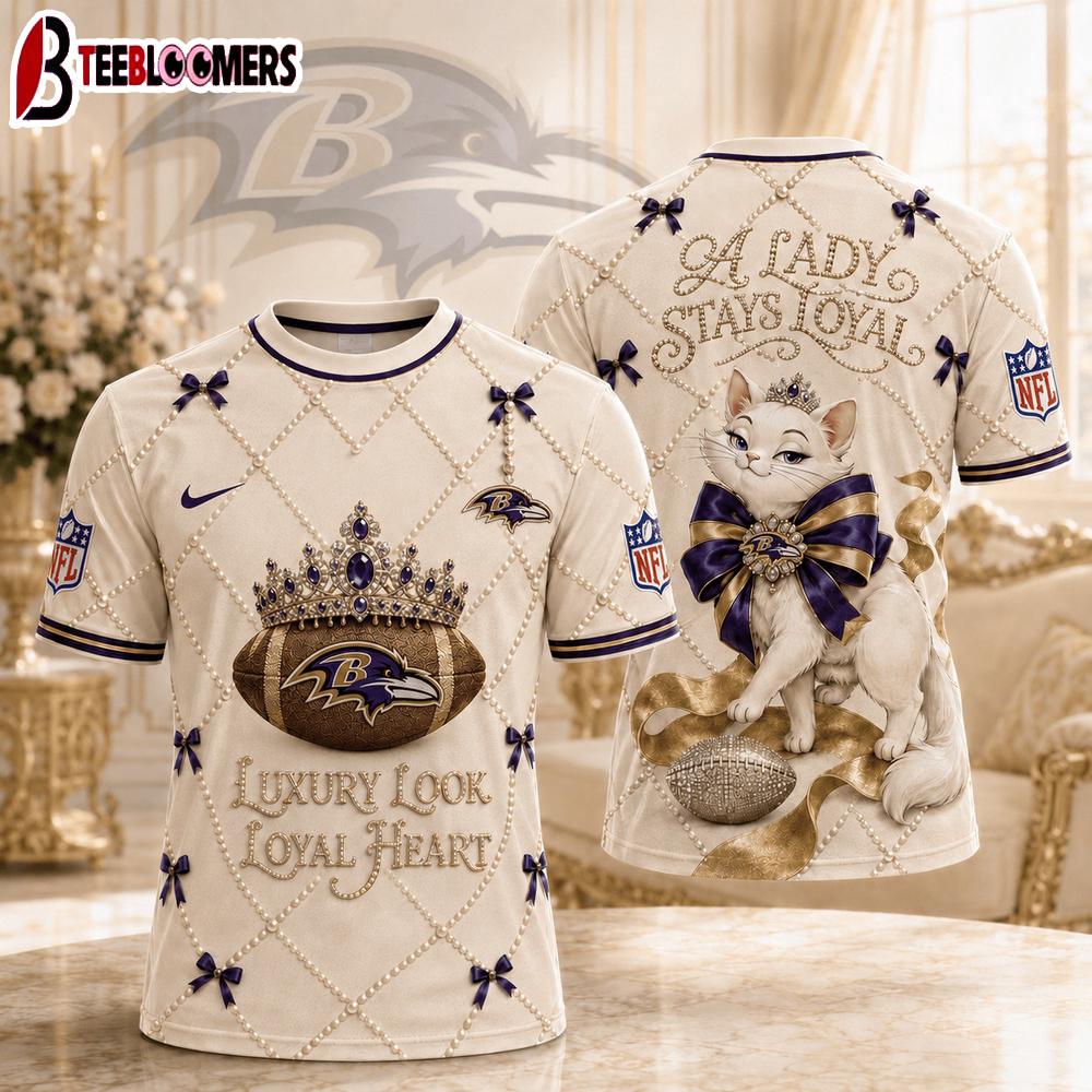 Baltimore Ravens NFL Marie Luxury Game Day 3D T-Shirt