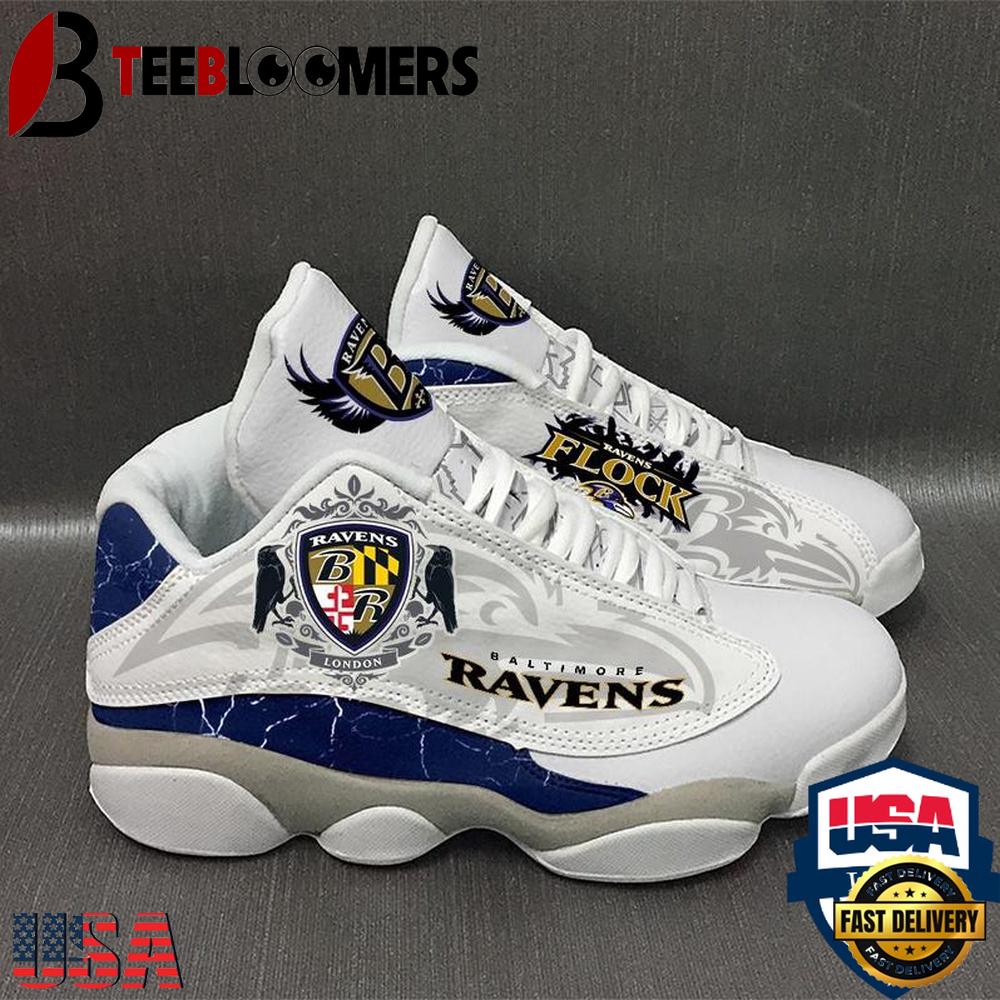 Baltimore Ravens NFL Ver 2 Air Jordan 13 Sneaker - Gift For Fans