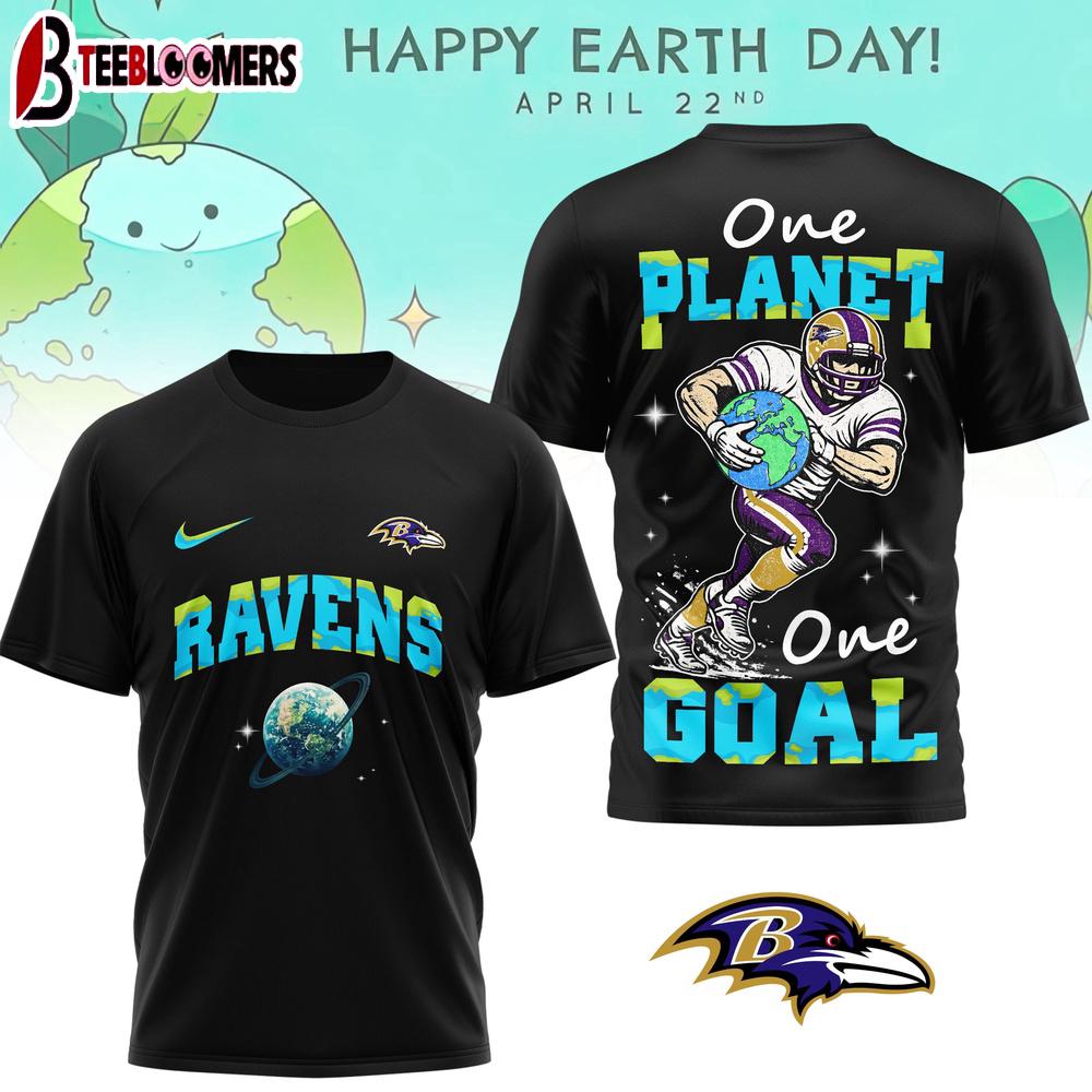 Baltimore Ravens NFL x Earth Day 3D T-Shirt For Fans
