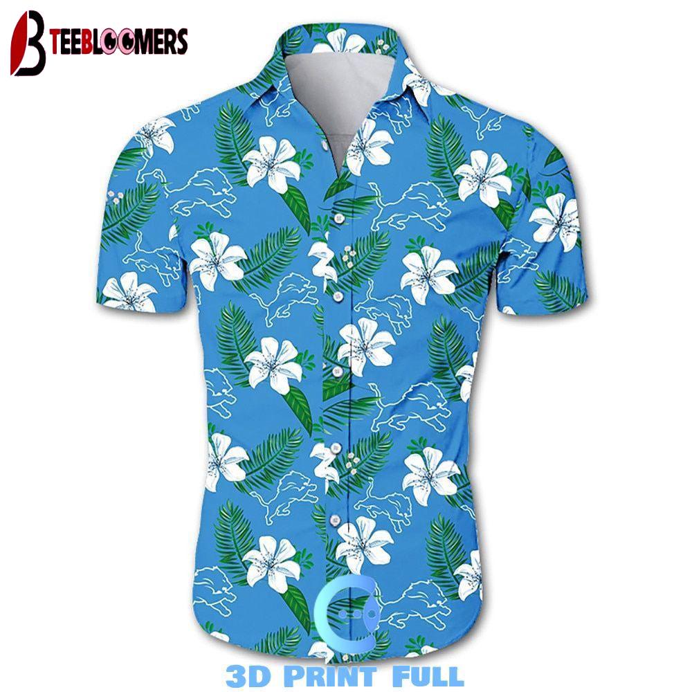 Beach Shirt Detroit Lions Hawaiian Shirt Short Sleeve For Summer Collection Trendy Aloha