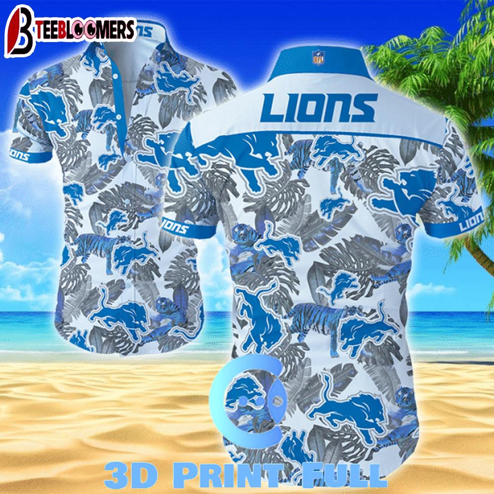 Beach Shirt NFL Detroit Lions Hawaiian Shirt Summer Button Up For Fans