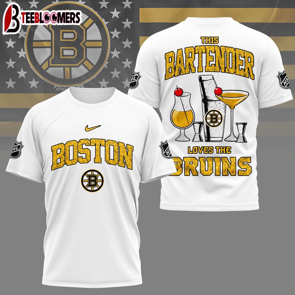 Boston Bruins NHL Bartender All Over Print 3D Shirt