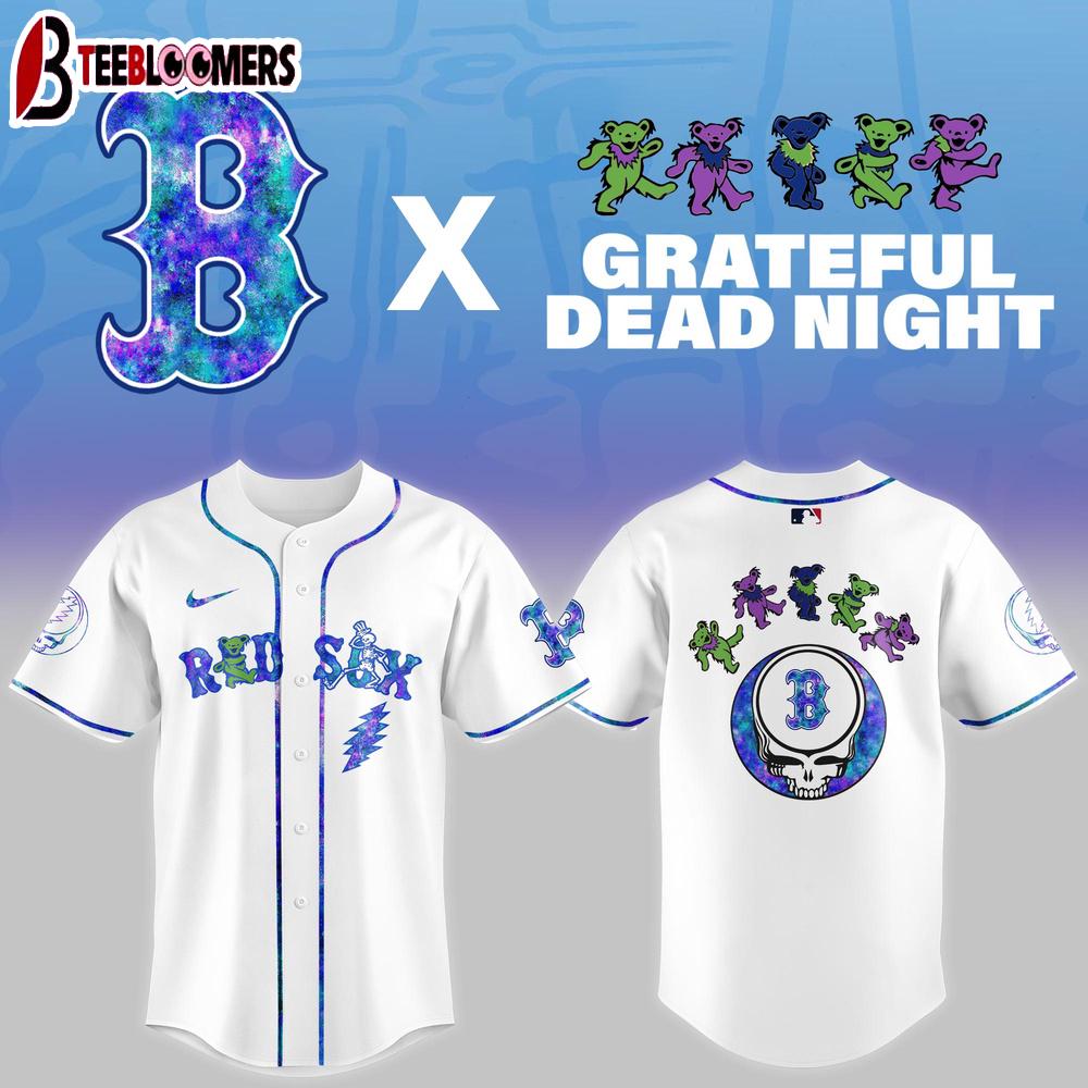 Boston Red Sox MLB x Grateful Dead Night Baseball Jersey Shirt