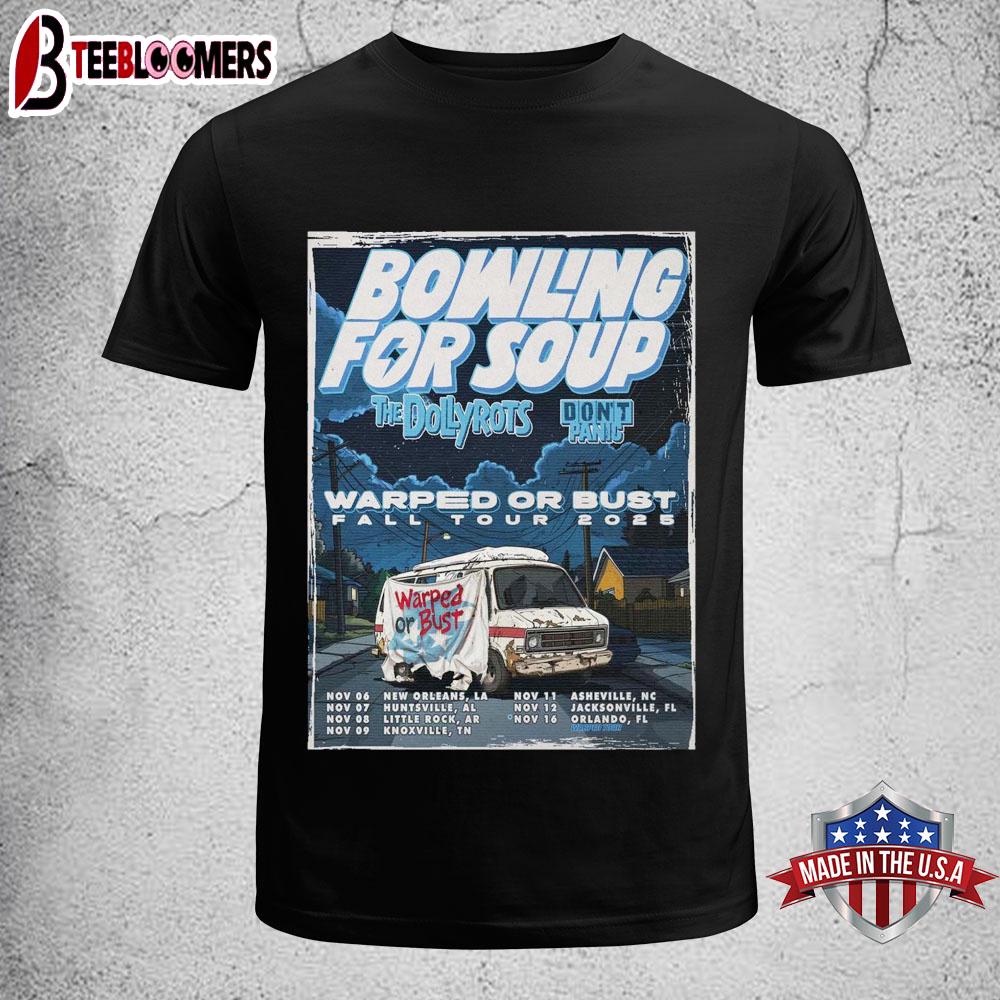 Bowling For Soup Warped Or Bust Fall Tour 2025 Unisex T-Shirt