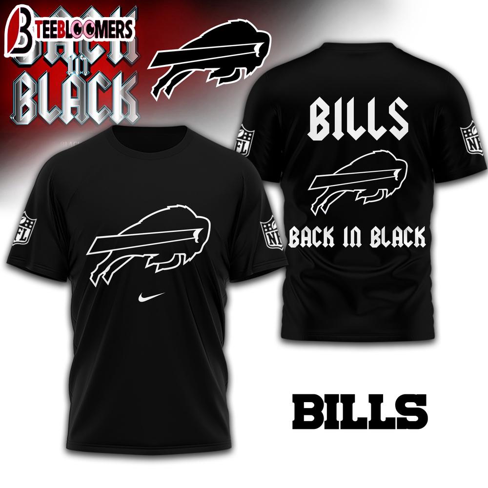 Buffalo Bills NFL Back In Black 3D Shirt For Fans