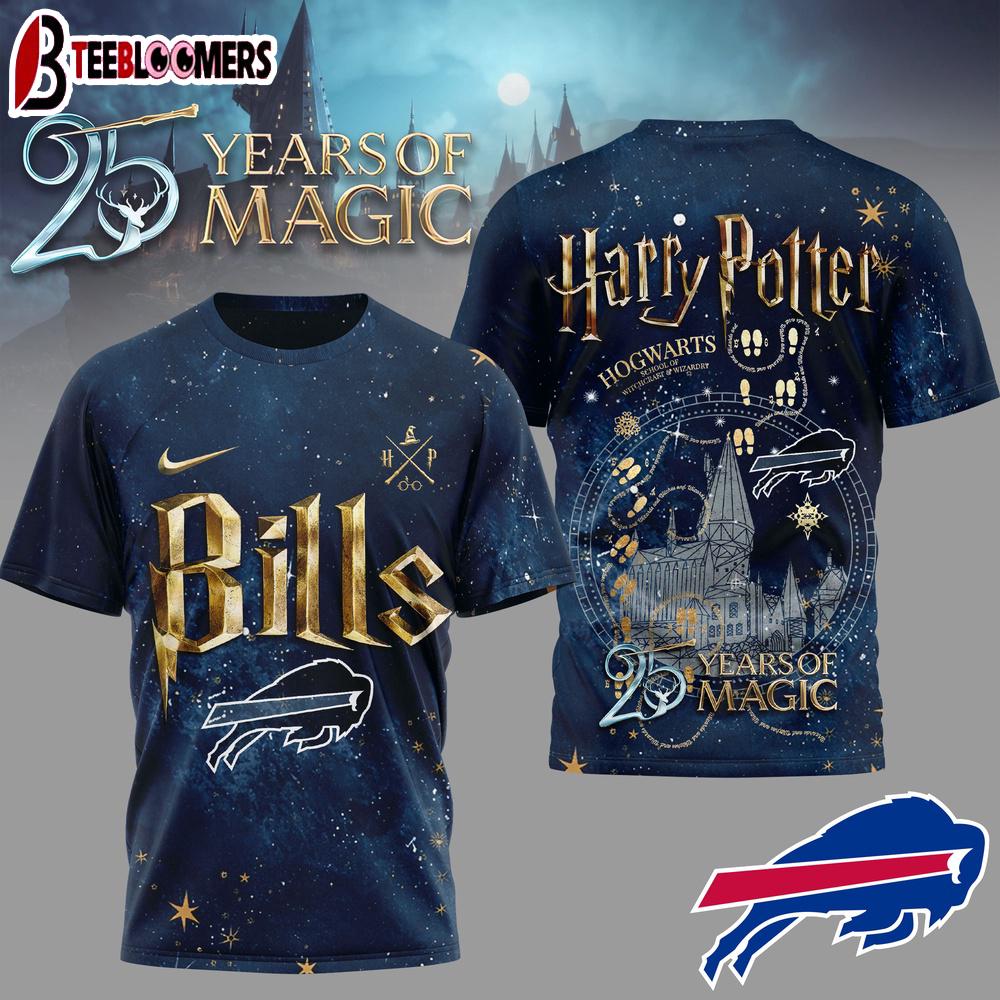 Buffalo Bills NFL Harry Potter 25 Years Of Magic 3D T-Shirt For Fans
