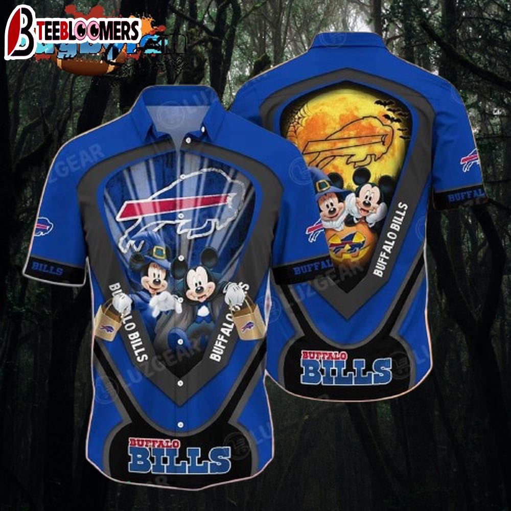 Buffalo Bills NFL Hawaiian Shirt Graphic Mickey Halloween Night Style Hot Trending For Fans