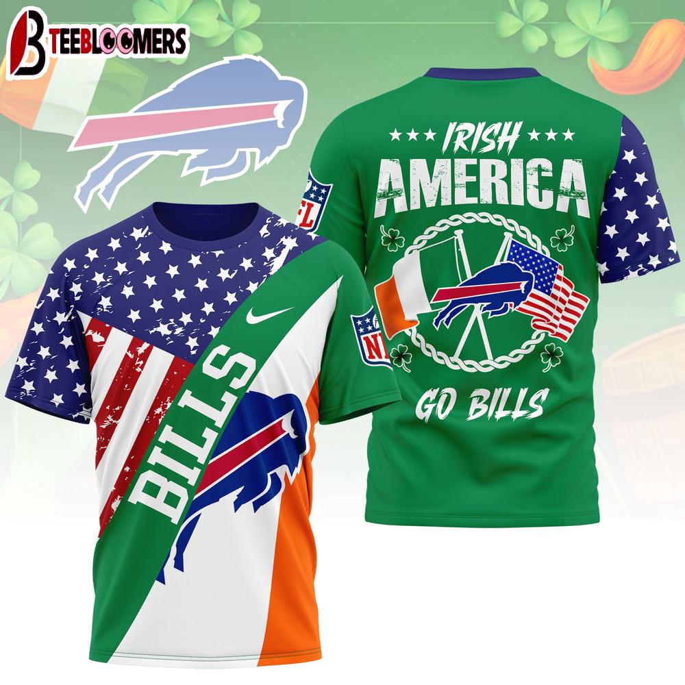 Buffalo Bills NFL Irish America 3D T-Shirt For Fans