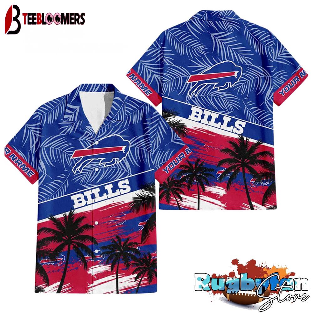 Buffalo Bills Palm Tree Tropical Trendy Football Custom Name Hawaiian Shirt
