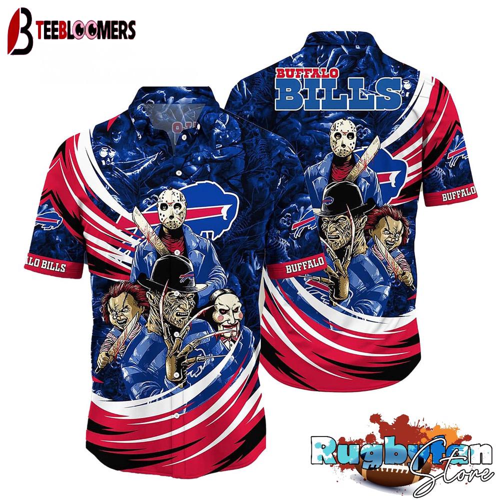 Buffalo Bills Special Horror Movie Characters Halloween Hawaiian Shirt
