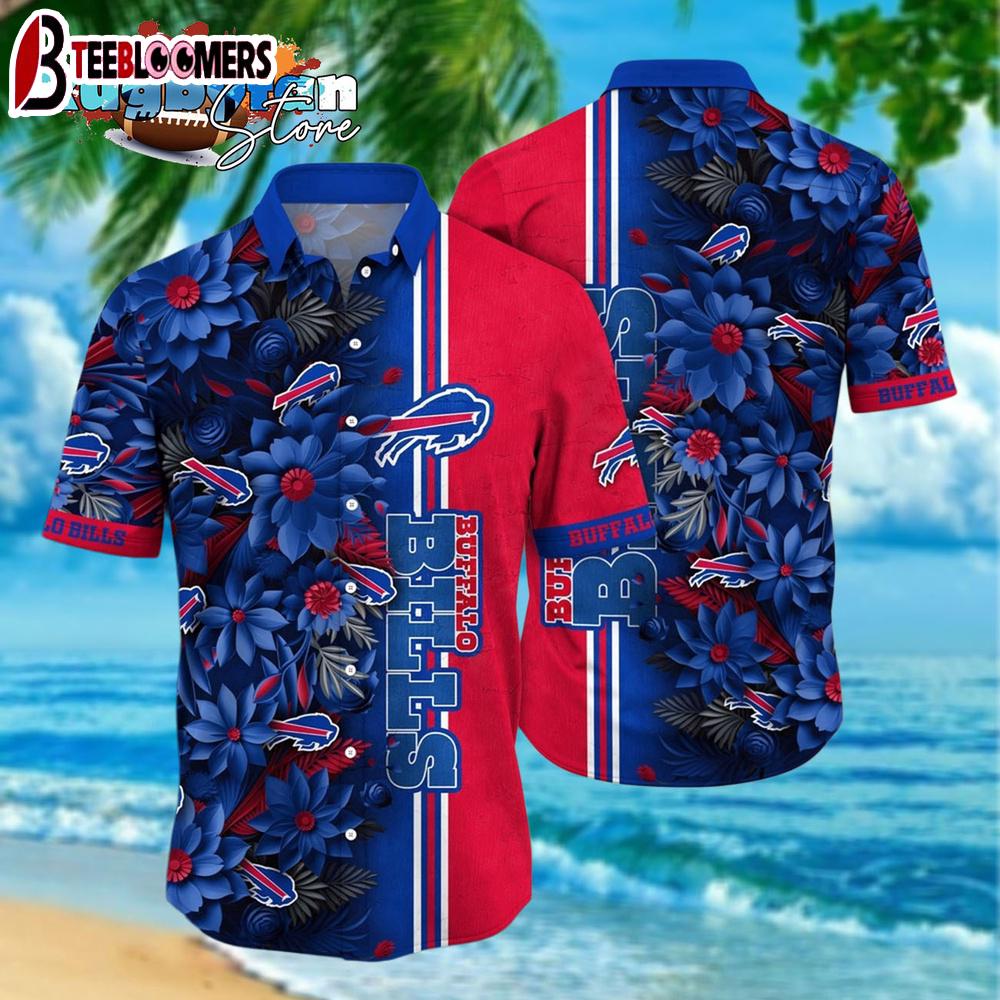 Buffalo Bills Summer Hawaiian Shirt – Floral Beach Shirt for NFL Fans