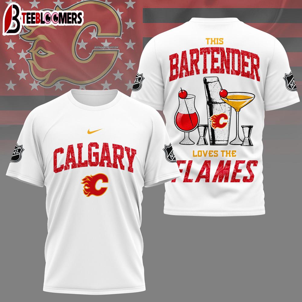 Calgary Flames NHL Bartender All Over Print 3D Shirt