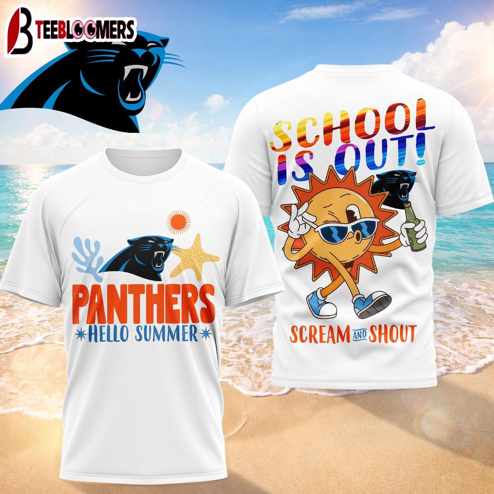 Carolina Panthers NFL Hello Summer 3D T-Shirt