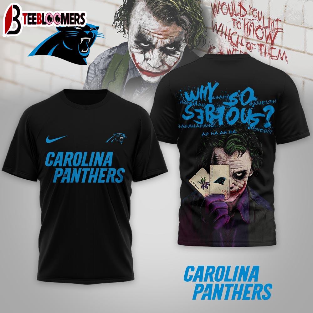 Carolina Panthers NFL Joker Why So Serious 3D T-Shirt For Fans