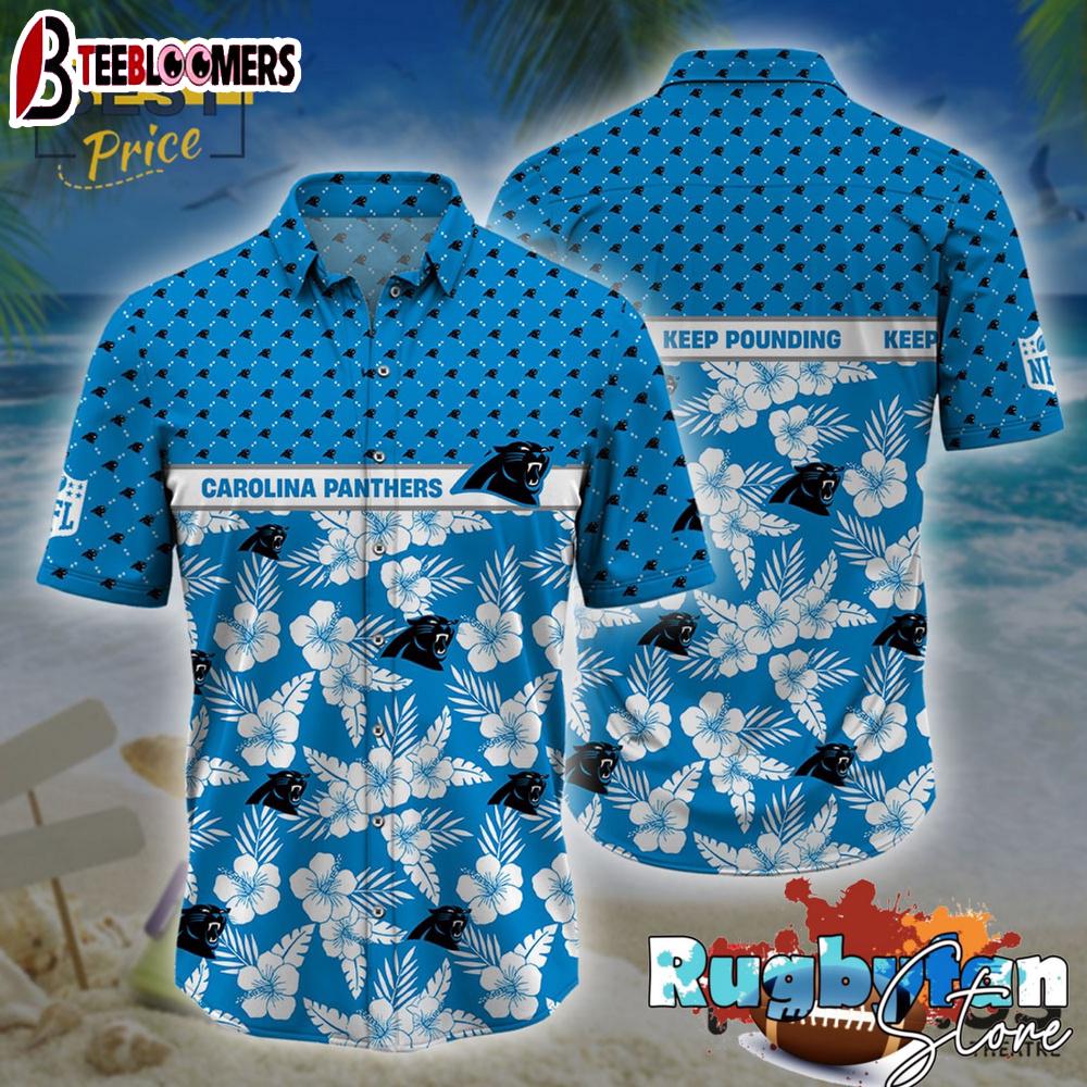 Carolina Panthers NFL Palm Leaves Hawaiian Shirt