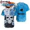 Carolina Panthers Skull Nfl Gift For Fan Hawaiian Graphic Print Short Sleeve Hawaiian Shirt