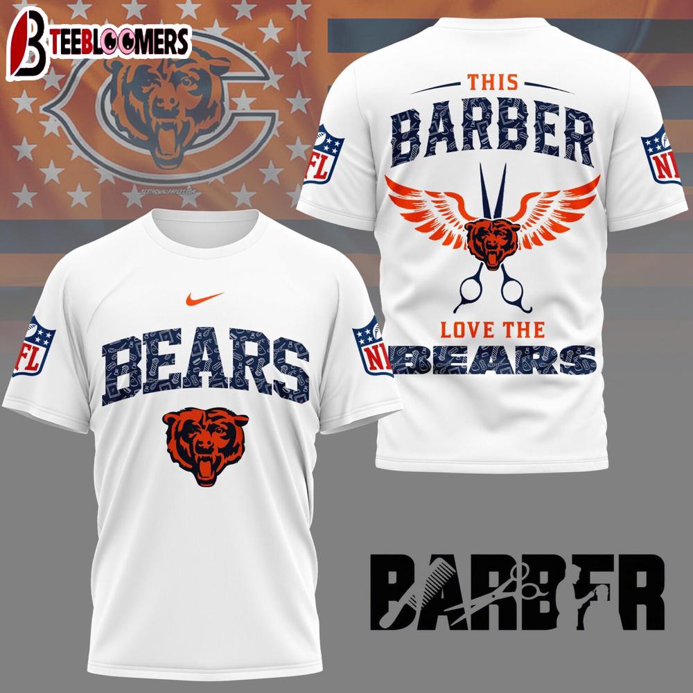 Chicago Bears NFL Barber 3D Shirt For Fans