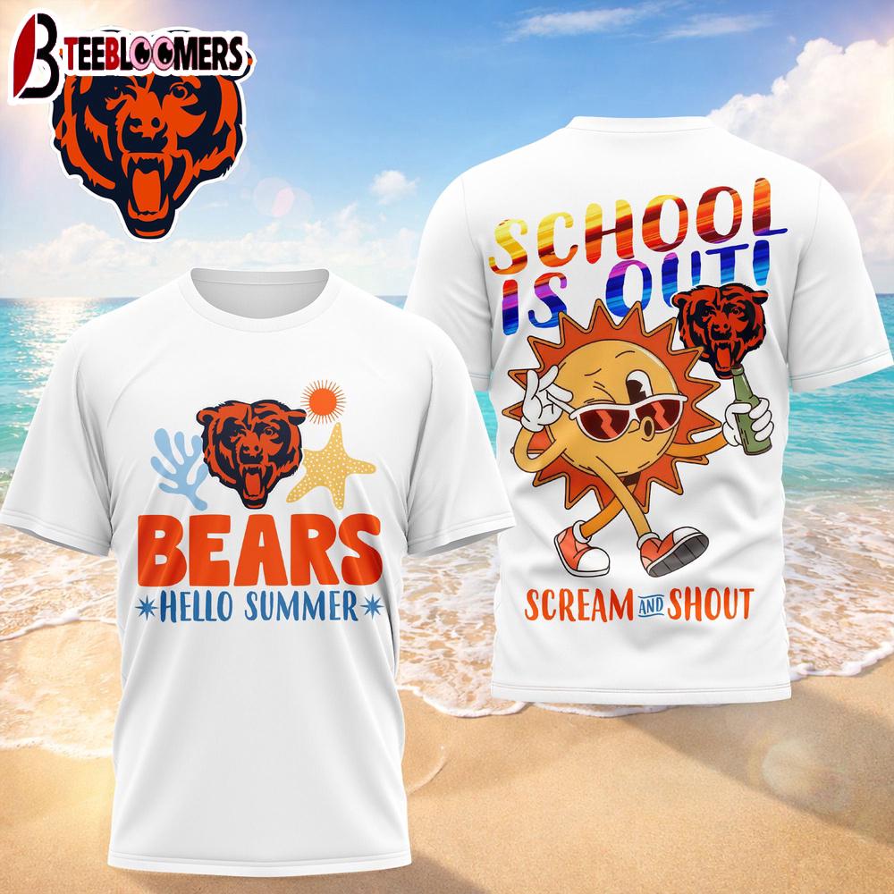 Chicago Bears NFL Hello Summer 3D T-Shirt