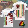 Chicago Bears NFL Juneteenth Freedom 3D T-Shirt