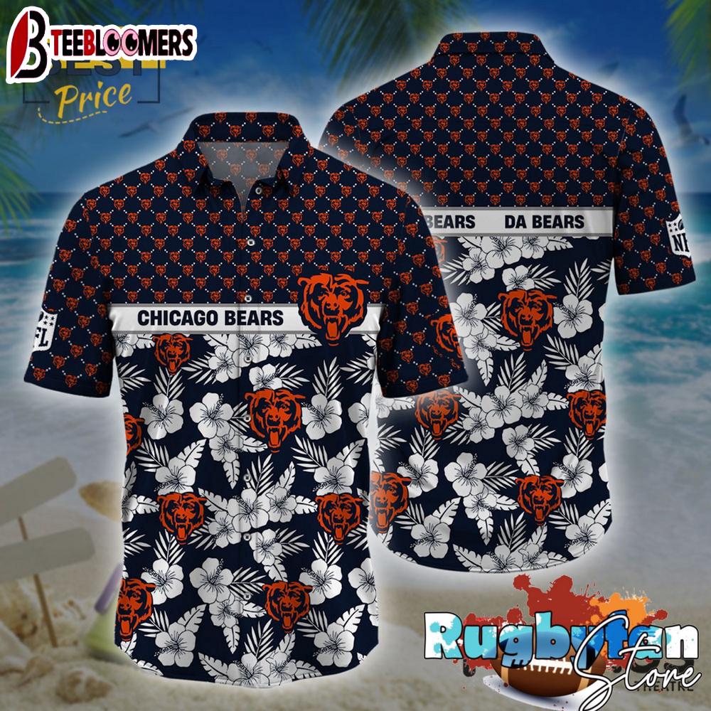 Chicago Bears NFL Palm Leaves Hawaiian Shirt