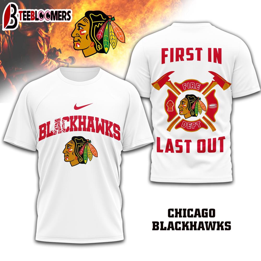 Chicago Blackhawks NHL Fire Dept 3D Shirt For Fans