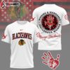 Chicago Blackhawks NHL MMIW Awareness 3D T-Shirt