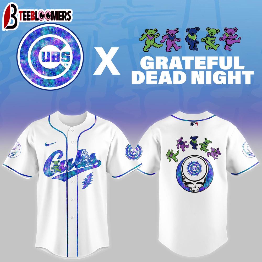 Chicago Cubs MLB x Grateful Dead Night Baseball Jersey Shirt